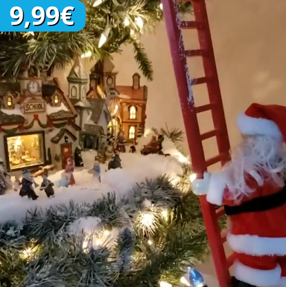 Albero di Natale con Villaggio Natalizio